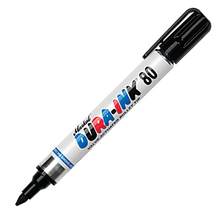 DURA-INK® No. 80 Permanent Marker, Fine Point, Black