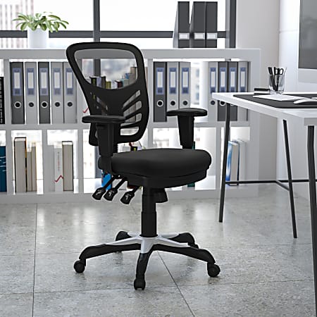 Flash Furniture Ergonomic Mesh Mid-Back Swivel Task Chair, Black