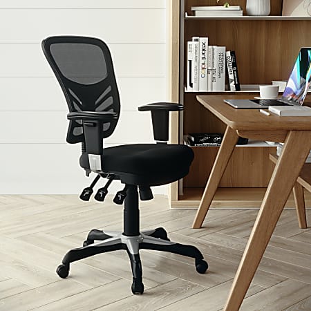 Flash Furniture Nicholas Mid Back Black Mesh Multifunction