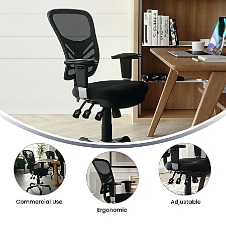 Flash Furniture Macon ブラック 高さ調節可能 スチール製 Flash Furniture Cherry Conference Room Table and Black Chairs Set