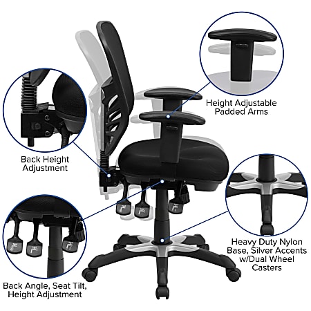 Flash Furniture Ergonomic Mesh High Back Executive Office Chair Black -  Office Depot