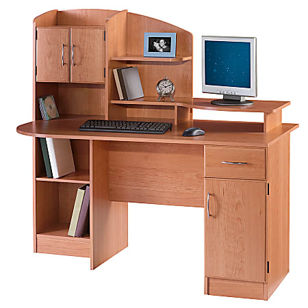 Tradina All-In-One Computer Desk, 51 1/2"H x 54 3/8"W x 29 5/8"D, Cherry