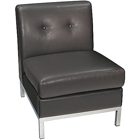Office Star™ Avenue Six Wall Street Armless Chair, Espresso