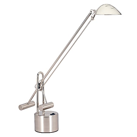 Realspace® Halogen Task Lamp, Brushed Nickel