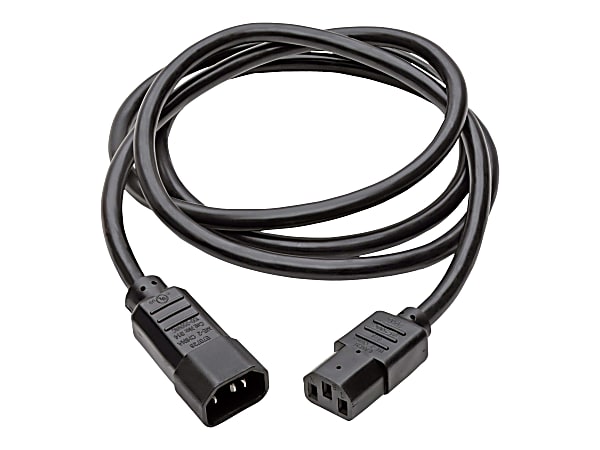 Eaton Tripp Lite Series Heavy-Duty PDU Power Cord, C13 to C14 - 15A, 250V, 14 AWG, 6 ft. (1.83 m), Black - Power cable - power IEC 60320 C13 to IEC 60320 C14 - AC 250 V - 6 ft - molded - black