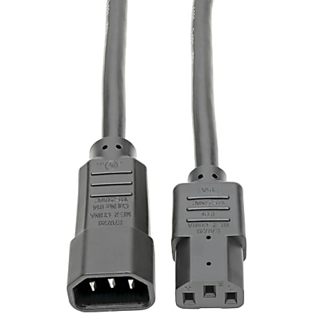 Eaton Tripp Lite Series Heavy-Duty PDU Power Cord, C13 to C14 - 15A, 250V, 14 AWG, 6 ft. (1.83 m), Black - P005006