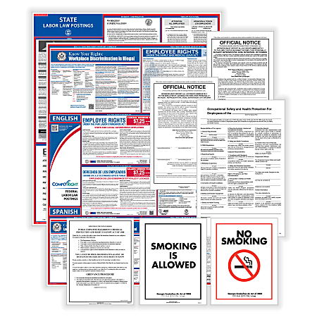 ComplyRight™ Public Sector Federal (Bilingual) And State (English) Poster Set, Indiana