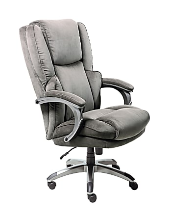 Serta Big Tall Charcoal Microfiber Executive Chair Office Depot