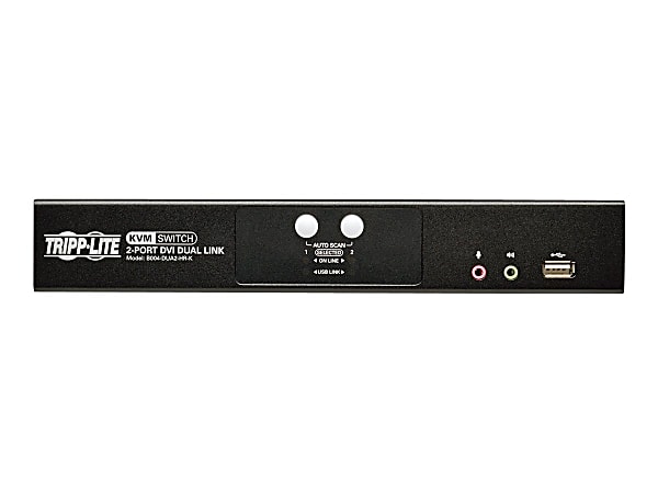 Tripp Lite 2-Port DVI Dual-Link / USB KVM Switch w/ Audio & Cables - KVM / audio switch - 2 x KVM / audio - 1 local user - desktop - TAA Compliant