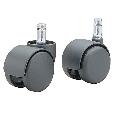 Master Caster® Safety Series Casters, Hard Wheel, Standard Neck, Stem B For Metal Bases, Pack Of 5