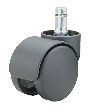 Master Caster® Safety Series Casters, Hard Wheel, Oversized Neck 1 1/2", Stem B For Metal Bases On Carpeted Floors, Pack Of 5