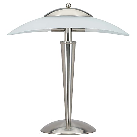 Touch-Activated Desk Lamp, Brushed Nickel/Frosted White