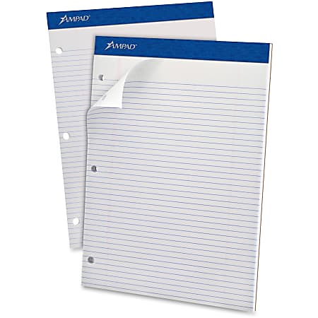 Ampad Double Sheet Writing Pad, Letter Size, Narrow Ruled, 100 Sheets