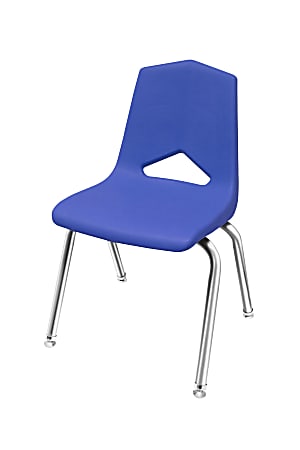 Marco Group™ MG1100 Series Stacking Chairs, 18-Inch, Blue/Chrome, Pack Of 4