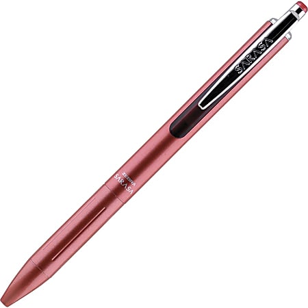 Zebra Sarasa Gel Retractable Pen Fine 0.7 mm Black Ink Rose Gold Barrel 45311 