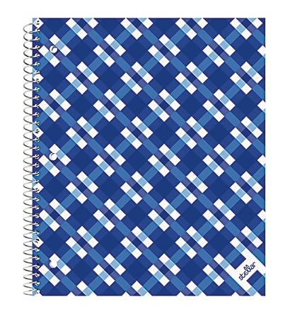 Office Depot® Brand Fashion Stellar Poly Notebook, 8" x 10 1/2", Wide Ruled, Blue, 80 Sheets
