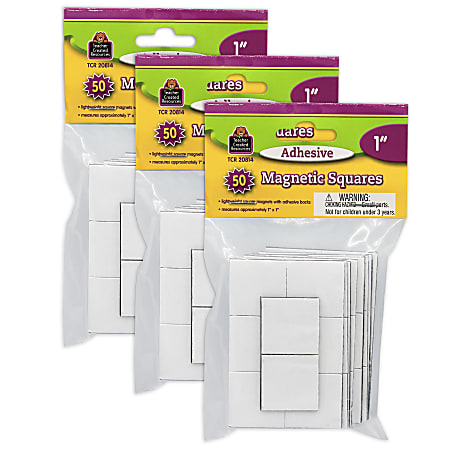 1 in. Adhesive Magnetic Squares (24-Piece per Pack)