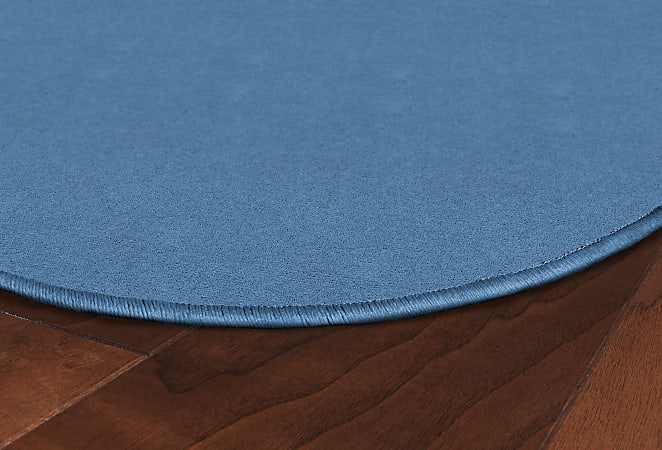 Flagship Carpets Americolors Rug, Oval, 4' x 6', Blue Bird