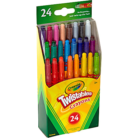 Office Depot Brand Crayons Assorted Colors 24 Crayons Per Pack Box