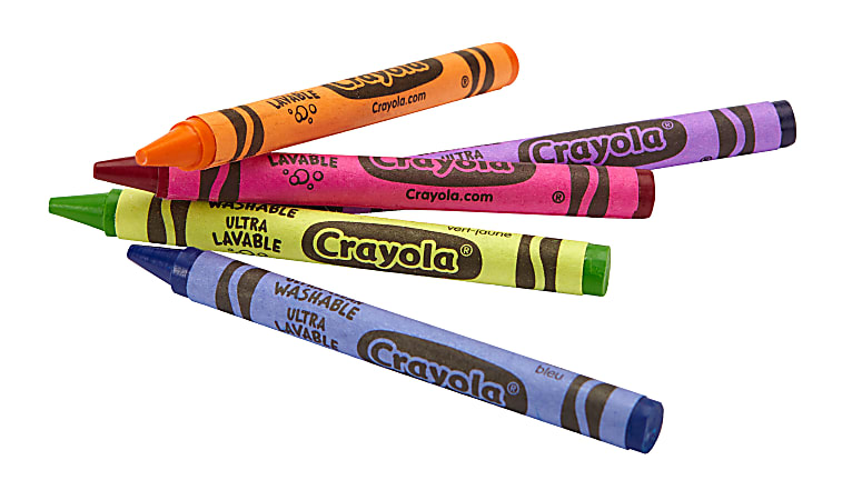 Crayola Washable Crayons Assorted Colors Pack Of 24 Crayons