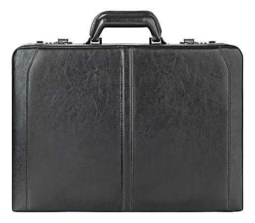 Solo® Broadway 16" Leather Attaché, Black