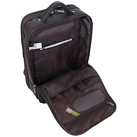 Kenneth Cole Reaction Leather Laptop Backpack Brown