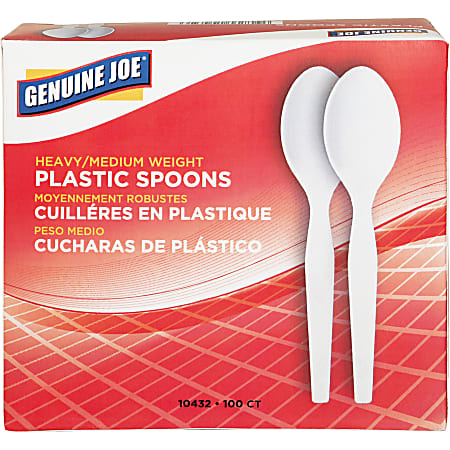 Genuine Joe Heavyweight Disposable Spoons - 1 Piece(s) - 1000/Carton - Spoon - 1 x Spoon - Disposable - White Genuine Joe Heavyweight Disposable Spoons - 1 Piece(s) - 1000/Carton - Spoon - 1 x Spoon - Disposable - White
