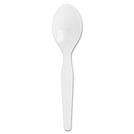 Genuine Joe Heavyweight Disposable Spoons - 1 Piece(s) - 4000/Carton - Spoon - 1 x Spoon - Disposable - Polystyrene - White