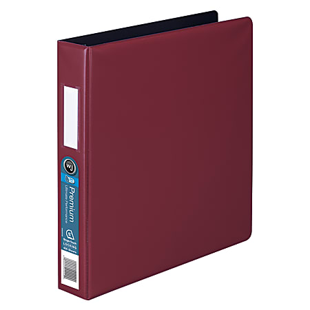 Wilson Jones® Premium Binder With Single-Touch Locking No-Gap D-Rings, 1 1/2" Rings, 55% Recycled, Red