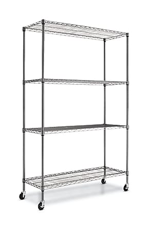 Alera Complete Wire Shelving Unit with Casters