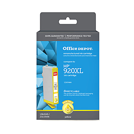 Office Depot® Remanufactured Yellow High-Yield Ink Cartridge Replacement For HP 920XL, OM05046