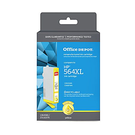 Office Depot® Brand Remanufactured High-Yield Yellow Ink Cartridge Replacement For HP 564XL, OM05040
