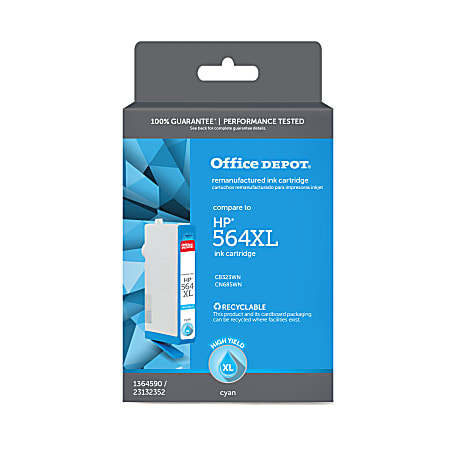 Office Depot® Remanufactured Cyan High-Yield Ink Cartridge Replacement For HP 564XL, OM05038