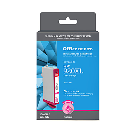 Office Depot® Brand Remanufactured High-Yield Magenta Ink Cartridge Replacement For HP 920XL, OM05045