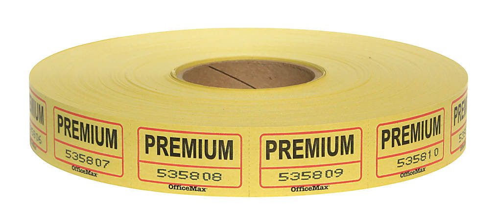 OfficeMax Ticket Rolls - Premium Single