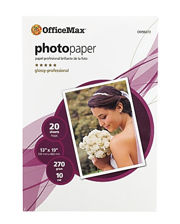 OfficeMax Professional Photo Paper, Glossy (20 sheets, 13 x 19 - inch)