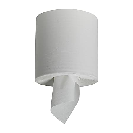 Pacific Blue Basic Center Pull 1-Ply Perforated Paper Towels, 7-1/2” x 12”, White, 1,000 Towels Per Roll, Case Of 6 Rolls