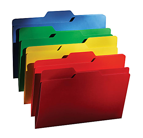 [IN]PLACE® All Tab File Folders, 1/3 Cut, Legal Size, Assorted Colors, Box Of 80
