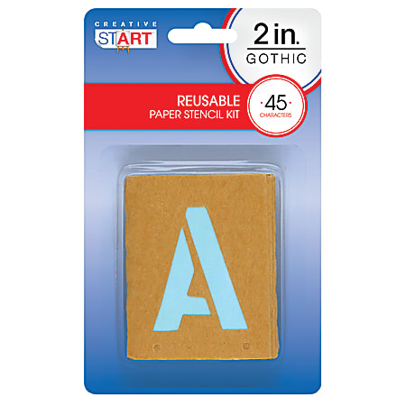 Creative Start® Stencil Kit, Reusable Paper, Letters, Numbers