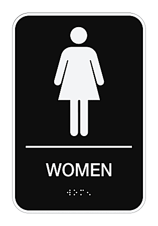 Cosco® ADA Men/Women Combo Pack Restroom Signs, 6"