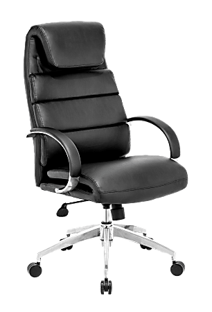 Zuo® Modern Lider Comfort Mid-Back Chair, Black/Silver