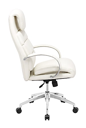 Zuo Modern Lider Comfort Mid Back Chair WhiteSilver - Office Depot