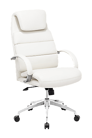 Zuo® Modern Lider Comfort Mid-Back Chair, White/Silver