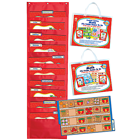 Carson-Dellosa File Folder Games Set, Kindergarten Math