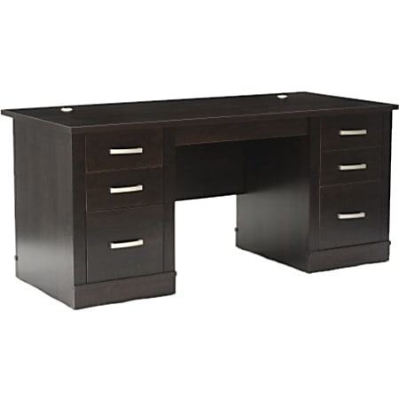 Sauder Office Port 66 W Executive Computer Desk Dark Alder ODP
