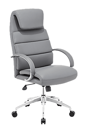 Zuo® Modern Lider Comfort Mid-Back Chair, Gray/Silver