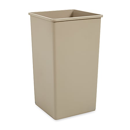 Rubbermaid Commercial 50-gal Untouchable Sqre Container - 50 gal Capacity - Square - Touchless - Compact, Rugged, Durable, Crack Resistant