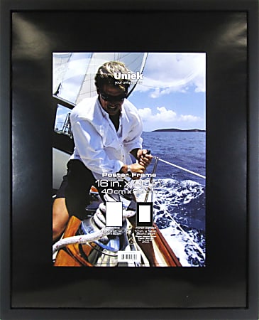 Uniek Gallery Poster Frame, 16" x 20", Matted For 10" x 14", Black