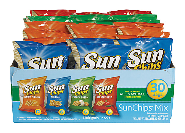 Frito-Lay® Variety Pack, SunChips, 1.0 Oz, Case Of 30 Bags