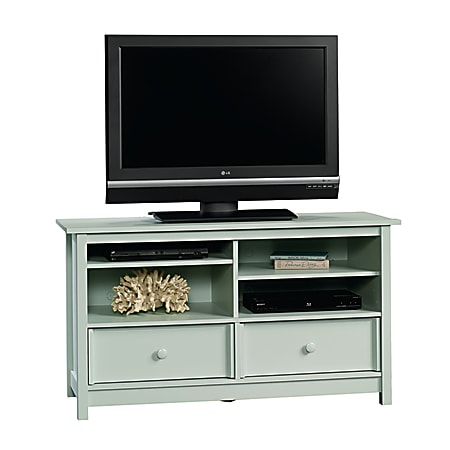 Sauder Original Cottage Wood Entertainment Credenza TV Stand For TVs Up To 50", 28 1/4"H x 51"W x 18"D, Rainwater Green